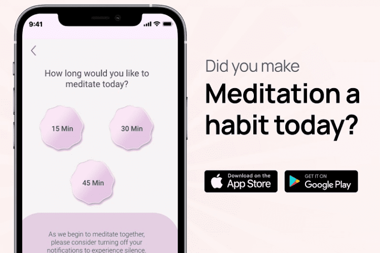 This app will help you to meditate sitting at home