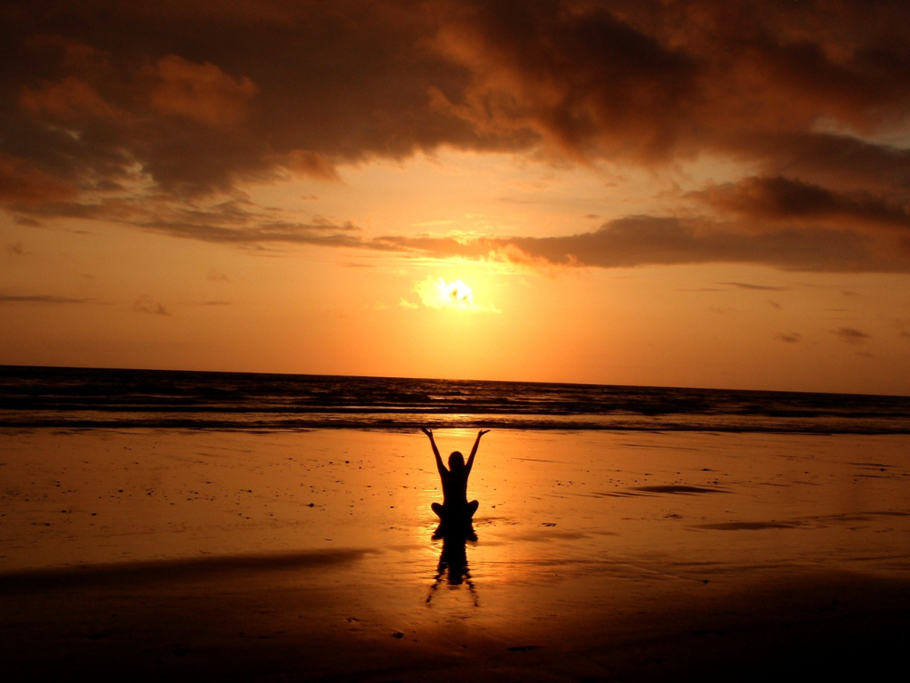 A person practicing heartfulness meditation